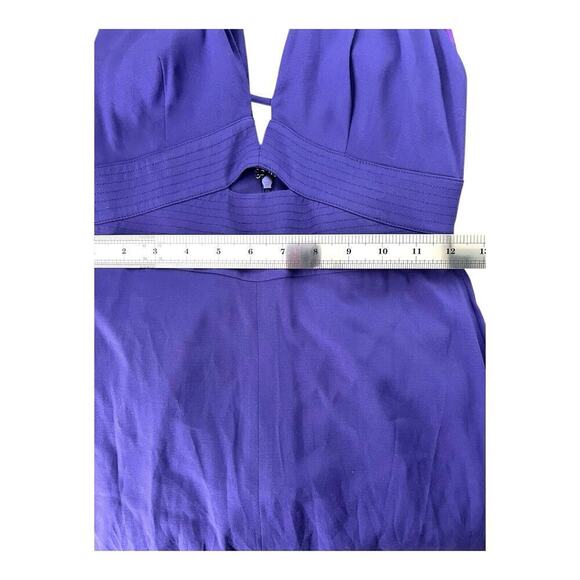 Reiss Ellis Plunge Bodycon Midi Dress Purple Size 2 - Picture 6 of 8